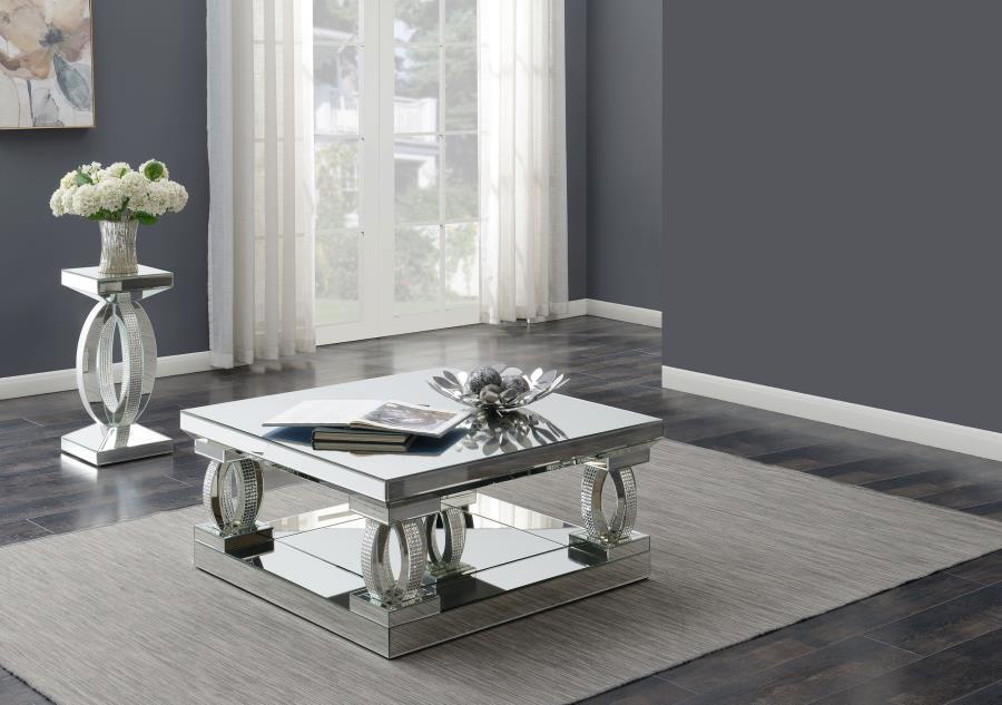 Amalia - Mirrored Coffee Table Set – Table Sets by Coaster Fine Furniture at Furniture Wholesale Plus , Nashville furniture store