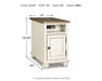 Realyn - Chair Side End Table - AC / USB - White / Brown – Chair Side Tables by Signature Design by Ashley® at Furniture Wholesale Plus , Nashville furniture store