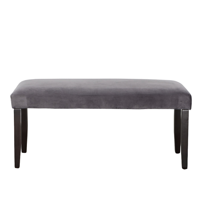 Napoli - Velvet Dining Bench - Gray – Dining Benches by Steve Silver Furniture at Furniture Wholesale Plus , Nashville furniture store