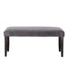 Napoli - Velvet Dining Bench - Gray – Dining Benches by Steve Silver Furniture at Furniture Wholesale Plus , Nashville furniture store