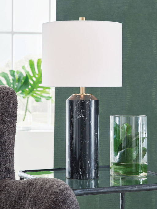 Hanzila - Poly Table Lamp - Black / Gold Finish – Table Lamps by Signature Design by Ashley® at Furniture Wholesale Plus , Nashville furniture store