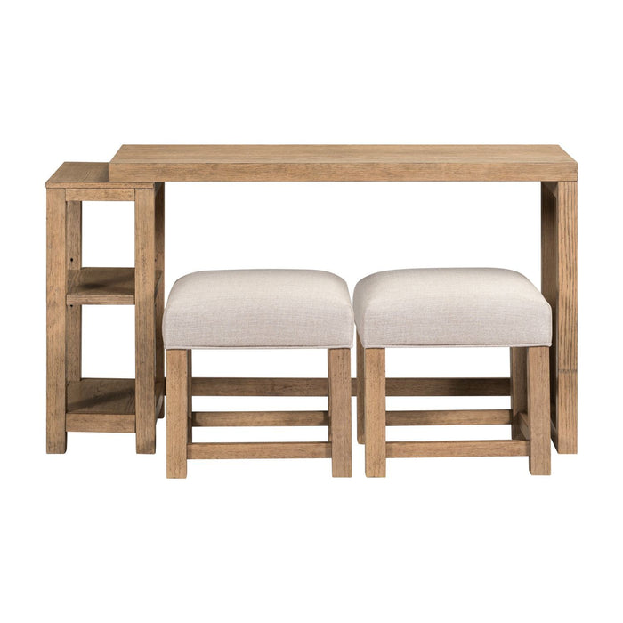 Corso - 3 Piece Console Set - Natural & Concrete – 3 Piece Living Room Sets by Liberty Furniture at Furniture Wholesale Plus , Nashville furniture store