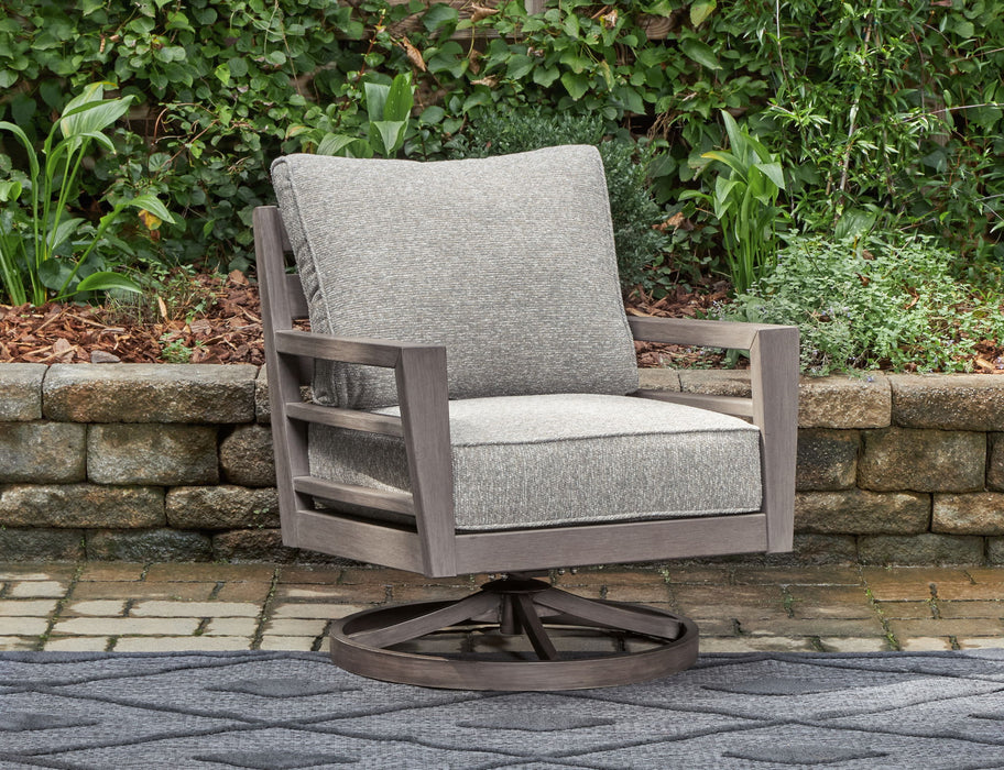 Hillside Barn - Gray / Brown - Swivel Lounge W/ Cushion - Premium Swivel Chairs from Signature Design by Ashley® - Just $848! Shop now at Furniture Wholesale Plus  We are the best furniture store in Nashville, Hendersonville, Goodlettsville, Madison, Antioch, Mount Juliet, Lebanon, Gallatin, Springfield, Murfreesboro, Franklin, Brentwood