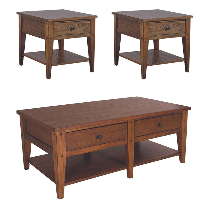 Lake House - 3 Piece Set (1-Cocktail 2-End Tables) – Table Sets by Liberty Furniture at Furniture Wholesale Plus , Nashville furniture store