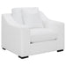 Ashlyn - Upholstered Sloped Arm Accent Chair - White - Premium Accent Chairs from CoasterElevations - Just $819! Shop now at Furniture Wholesale Plus  We are the best furniture store in Nashville, Hendersonville, Goodlettsville, Madison, Antioch, Mount Juliet, Lebanon, Gallatin, Springfield, Murfreesboro, Franklin, Brentwood