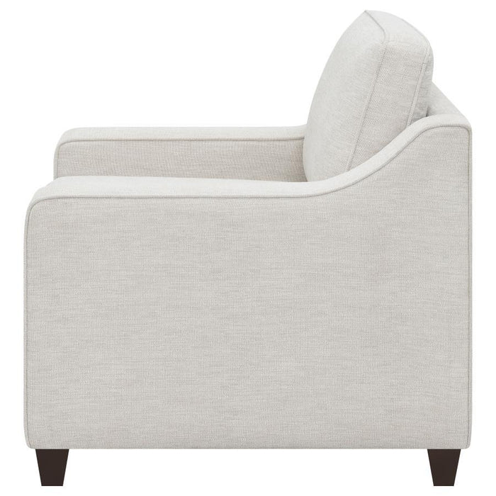 Christine - Upholstered Sloped Arm Accent Chair - Beige - Premium Accent Chairs from CoasterElevations - Just $659! Shop now at Furniture Wholesale Plus  We are the best furniture store in Nashville, Hendersonville, Goodlettsville, Madison, Antioch, Mount Juliet, Lebanon, Gallatin, Springfield, Murfreesboro, Franklin, Brentwood