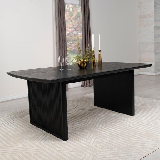 Brookmead - Extension Leaf Dining Table - Black - Premium Dining Tables with Extensions from CoasterEssence - Just $949! Shop now at Furniture Wholesale Plus  We are the best furniture store in Nashville, Hendersonville, Goodlettsville, Madison, Antioch, Mount Juliet, Lebanon, Gallatin, Springfield, Murfreesboro, Franklin, Brentwood