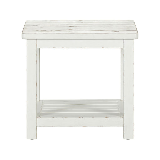 Backroads - End Table - Weathered White & Parchment Brown – End Tables by Liberty Furniture at Furniture Wholesale Plus , Nashville furniture store