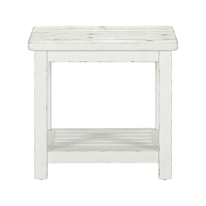 Backroads - End Table - Weathered White & Parchment Brown – End Tables by Liberty Furniture at Furniture Wholesale Plus , Nashville furniture store