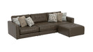 Siena - 4 Piece Modular Sectional With Cuddler Seat Cushions And Included Accent Pillows - Chocolate – Stationary Sectionals by Jackson at Furniture Wholesale Plus , Nashville furniture store