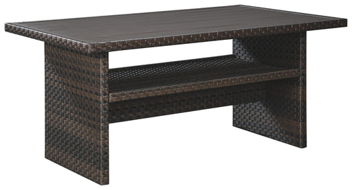Easy Isle - Dark Brown / Beige - RECT Multi-Use Table - Premium Dining Tables from Signature Design by Ashley® - Just $398! Shop now at Furniture Wholesale Plus  We are the best furniture store in Nashville, Hendersonville, Goodlettsville, Madison, Antioch, Mount Juliet, Lebanon, Gallatin, Springfield, Murfreesboro, Franklin, Brentwood