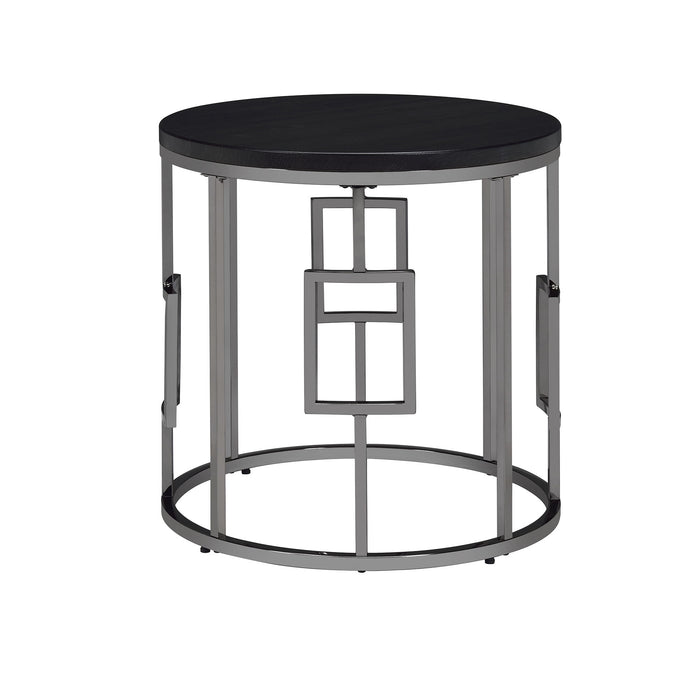 Ester - Round End Table - Chrome – End Tables by Elements International at Furniture Wholesale Plus , Nashville furniture store