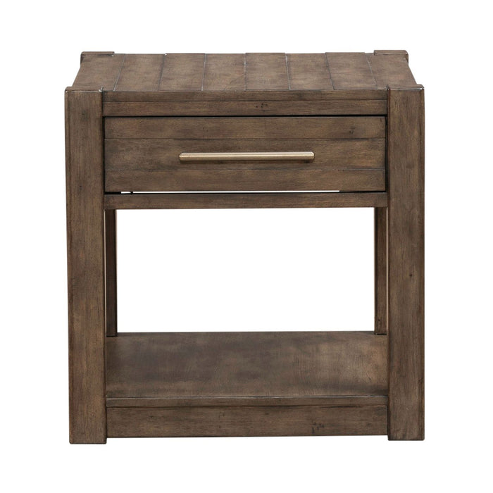 Broadmore - Drawer End Table - Cobblestone Brown – End Tables by Liberty Furniture at Furniture Wholesale Plus , Nashville furniture store