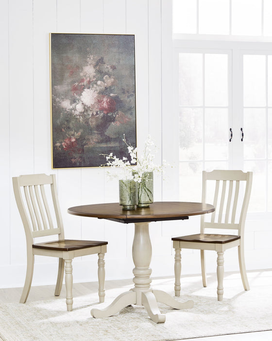 Wirloni - Dining Room Side Chair (Set of 2) - Antique White / Brown – Chair Sets by Signature Design by Ashley® at Furniture Wholesale Plus , Nashville furniture store