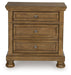 Feddinger - Two Drawer Night Stand - Medium Brown – Accent Nightstands by Signature Design by Ashley® at Furniture Wholesale Plus , Nashville furniture store