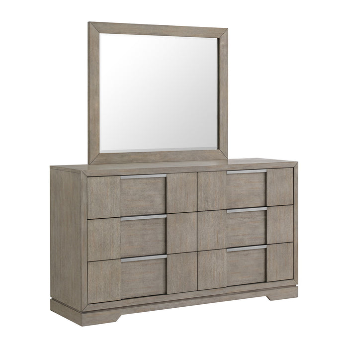 Kelis - 4 Piece Bedroom Set With Queen Panel Bed And LED - Gray – 4 Piece Bedroom Sets by Elements International at Furniture Wholesale Plus , Nashville furniture store