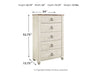 Willowton - Five Drawer Chest - Brown / Beige / White – Accent Chests by Signature Design by Ashley® at Furniture Wholesale Plus , Nashville furniture store