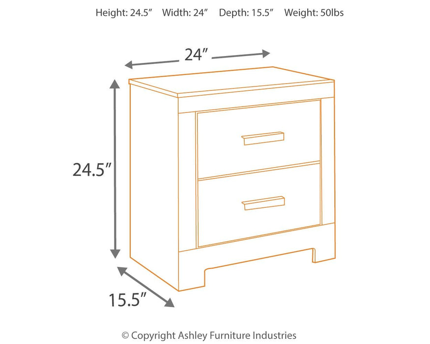 Culverbach - Two Drawer Night Stand - Gray – Accent Nightstands by Signature Design by Ashley® at Furniture Wholesale Plus , Nashville furniture store