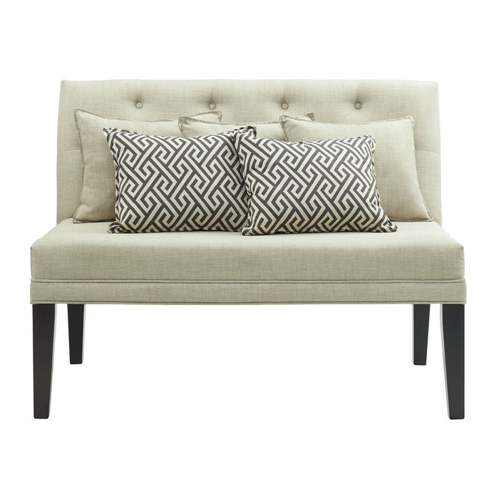 Maddox - Loveseat With Five Pillows - Beige – Upholstered Benches by Elements International at Furniture Wholesale Plus , Nashville furniture store