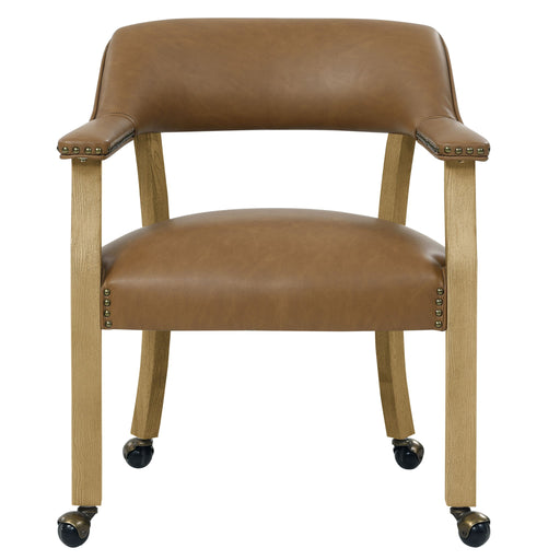 Rylie - Castered Captain's Chair - Camel – Side Chairs by Steve Silver Furniture at Furniture Wholesale Plus , Nashville furniture store