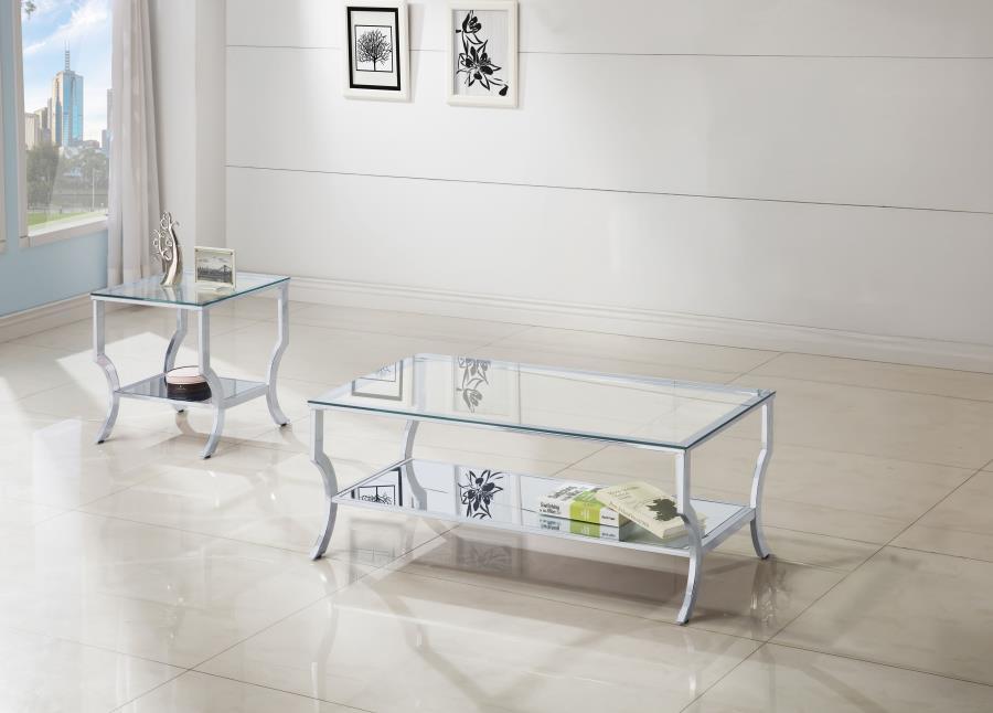Saide - Glass Top Coffee And End Table Set – Table Sets by Coaster Fine Furniture at Furniture Wholesale Plus , Nashville furniture store