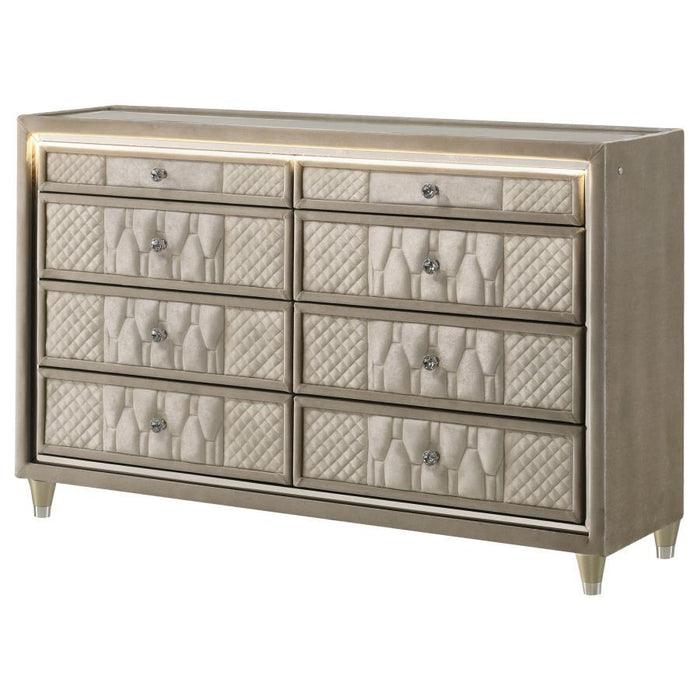 Lorient - 8-Drawer LED Bedroom Dresser Cabinet – Dressers by Coaster Fine Furniture at Furniture Wholesale Plus , Nashville furniture store