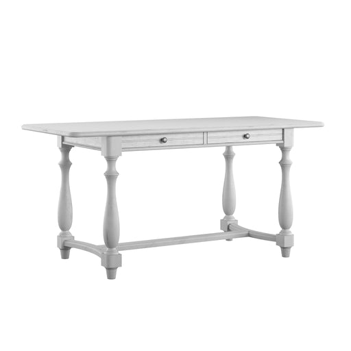 New Haven - 2 Drawer Gathering Height Table - Oyster Shell - Premium Dining Tables from Emerald Home - Just $719! Shop now at Furniture Wholesale Plus  We are the best furniture store in Nashville, Hendersonville, Goodlettsville, Madison, Antioch, Mount Juliet, Lebanon, Gallatin, Springfield, Murfreesboro, Franklin, Brentwood