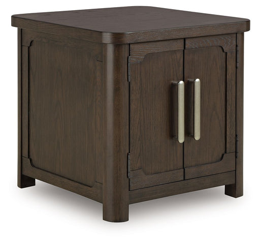 Breckington - Rectangular 2-door End Table - Dark Brown – End Tables by Signature Design by Ashley® at Furniture Wholesale Plus , Nashville furniture store