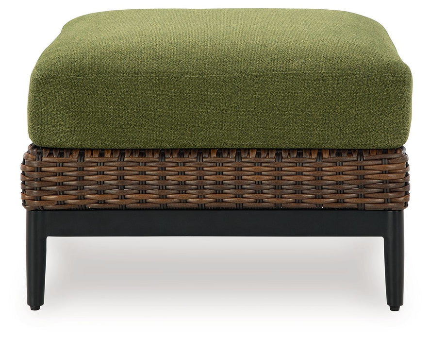 Horizon Hall - Brown / Green - Ottoman With Cushion - Premium Ottomans from Signature Design by Ashley® - Just $348! Shop now at Furniture Wholesale Plus  We are the best furniture store in Nashville, Hendersonville, Goodlettsville, Madison, Antioch, Mount Juliet, Lebanon, Gallatin, Springfield, Murfreesboro, Franklin, Brentwood