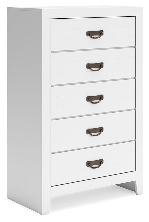 Binterglen - White - Five Drawer Chest - Premium Accent Chests from Signature Design by Ashley® - Just $308! Shop now at Furniture Wholesale Plus  We are the best furniture store in Nashville, Hendersonville, Goodlettsville, Madison, Antioch, Mount Juliet, Lebanon, Gallatin, Springfield, Murfreesboro, Franklin, Brentwood