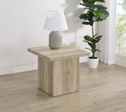 Devar - Square Engineered Wood End Table - Distressed Pine – End Tables by Coaster Fine Furniture at Furniture Wholesale Plus , Nashville furniture store