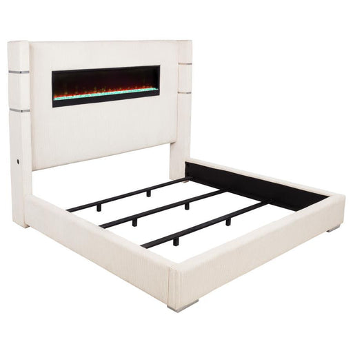 Tisdall - Upholstered Fireplace Bed – Upholstered Beds by Coaster Fine Furniture at Furniture Wholesale Plus , Nashville furniture store