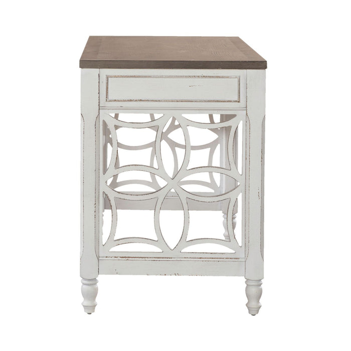 Magnolia Manor - L Writing Desk - Antique White – Writing Desks by Liberty Furniture at Furniture Wholesale Plus , Nashville furniture store