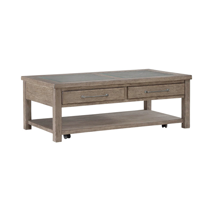 Skyview Lodge - Cocktail Table - Cobblestone – Cocktail Tables by Liberty Furniture at Furniture Wholesale Plus , Nashville furniture store