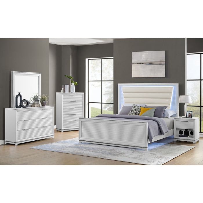 Denmark - Upholstered Bed With LED – Upholstered Beds by Elements International at Furniture Wholesale Plus , Nashville furniture store