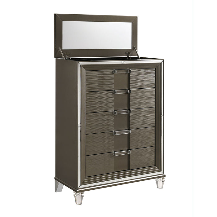 Twenty Nine - 5-Drawer Flip-Top Chest – Accent Chests by Elements International at Furniture Wholesale Plus , Nashville furniture store
