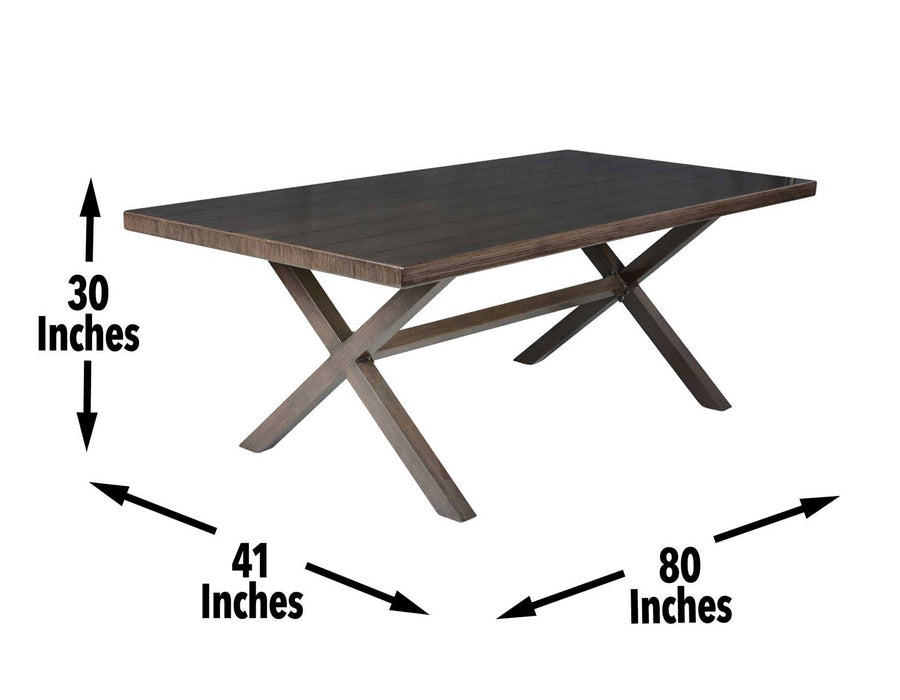 Marina - Rectangular Patio Table - Brown – Dining Tables by Steve Silver Furniture at Furniture Wholesale Plus , Nashville furniture store