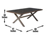 Marina - Rectangular Patio Table - Brown – Dining Tables by Steve Silver Furniture at Furniture Wholesale Plus , Nashville furniture store