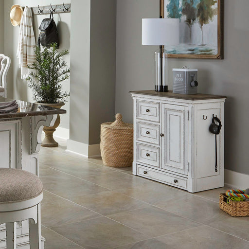 Magnolia Manor - Pet Feeder Cabinet - Antique White – Feeder Cabinets by Liberty Furniture at Furniture Wholesale Plus , Nashville furniture store