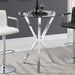 Denali - Round Glass Top Bistro Bar Table - Chrome – Bar Tables by CoasterEssence at Furniture Wholesale Plus , Nashville furniture store