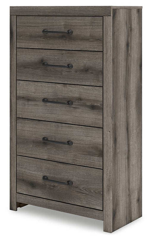 Graystorm - Five Drawer Chest - Brown Gray – Accent Chests by Signature Design by Ashley® at Furniture Wholesale Plus , Nashville furniture store