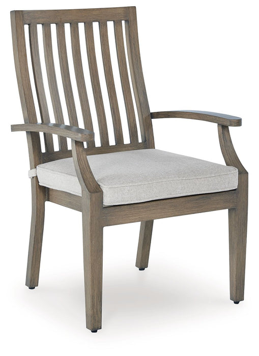 Rainier Ranch - Brown / Beige - Arm Chair With Cushion (Set of 2) - Premium Chair Sets from Signature Design by Ashley® - Just $708! Shop now at Furniture Wholesale Plus  We are the best furniture store in Nashville, Hendersonville, Goodlettsville, Madison, Antioch, Mount Juliet, Lebanon, Gallatin, Springfield, Murfreesboro, Franklin, Brentwood
