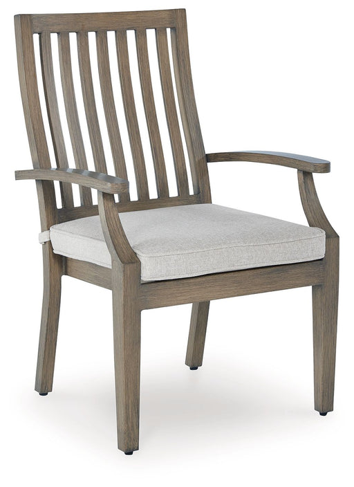 Rainier Ranch - Brown / Beige - Arm Chair With Cushion (Set of 2) - Premium Chair Sets from Signature Design by Ashley® - Just $708! Shop now at Furniture Wholesale Plus  We are the best furniture store in Nashville, Hendersonville, Goodlettsville, Madison, Antioch, Mount Juliet, Lebanon, Gallatin, Springfield, Murfreesboro, Franklin, Brentwood
