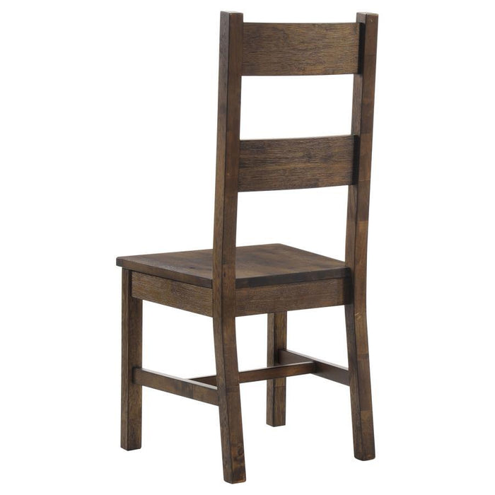 Coleman - Dining Side Chair (Set of 2) - Rustic Golden Brown – Chair Sets by CoasterEveryday at Furniture Wholesale Plus , Nashville furniture store