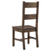 Coleman - Dining Side Chair (Set of 2) - Rustic Golden Brown – Chair Sets by CoasterEveryday at Furniture Wholesale Plus , Nashville furniture store