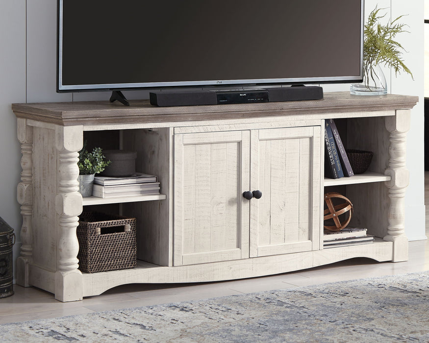 Havalance - Extra Large TV Stand - 2 Doors - Brown / Beige – TV Stands by Signature Design by Ashley® at Furniture Wholesale Plus , Nashville furniture store