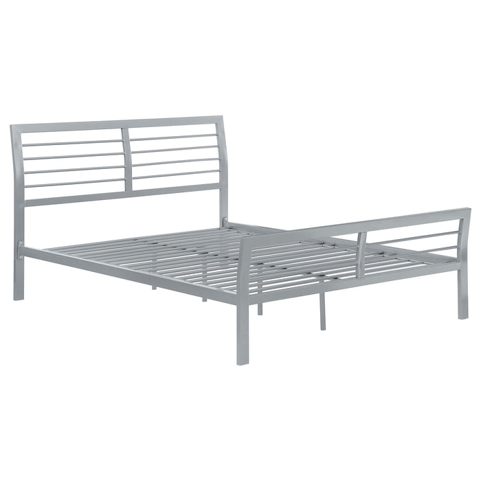 Cooper Twin Metal Bed Silver - Premium Bed from Coaster Z2 Standard - Just $210! Shop now at Furniture Wholesale Plus  We are the best furniture store in Nashville, Hendersonville, Goodlettsville, Madison, Antioch, Mount Juliet, Lebanon, Gallatin, Springfield, Murfreesboro, Franklin, Brentwood