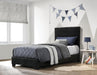 Conner Twin Upholstered Panel Bed Black - Premium Bed from Coaster Z2 Standard - Just $210! Shop now at Furniture Wholesale Plus  We are the best furniture store in Nashville, Hendersonville, Goodlettsville, Madison, Antioch, Mount Juliet, Lebanon, Gallatin, Springfield, Murfreesboro, Franklin, Brentwood