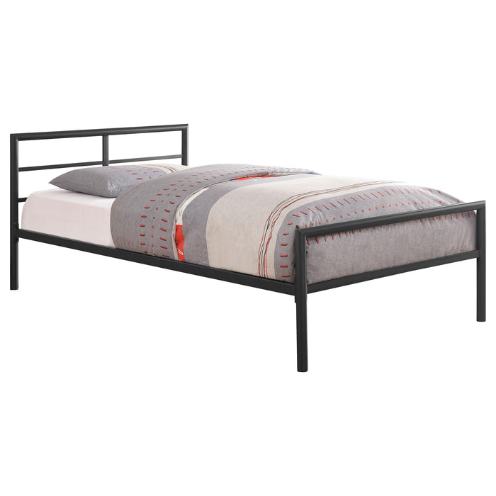 Fisher Twin Metal Bed Gunmetal - Premium Bed from Coaster Z2 Standard - Just $218! Shop now at Furniture Wholesale Plus  We are the best furniture store in Nashville, Hendersonville, Goodlettsville, Madison, Antioch, Mount Juliet, Lebanon, Gallatin, Springfield, Murfreesboro, Franklin, Brentwood