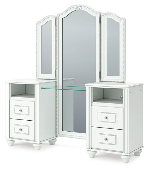 Kozlani - Vanity With Mirror - White – Vanity Sets by Signature Design by Ashley® at Furniture Wholesale Plus , Nashville furniture store